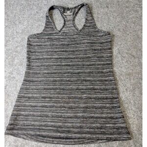 90 Degree by Reflex Racerback Tank Top Women's L Black Striped EUC NWI